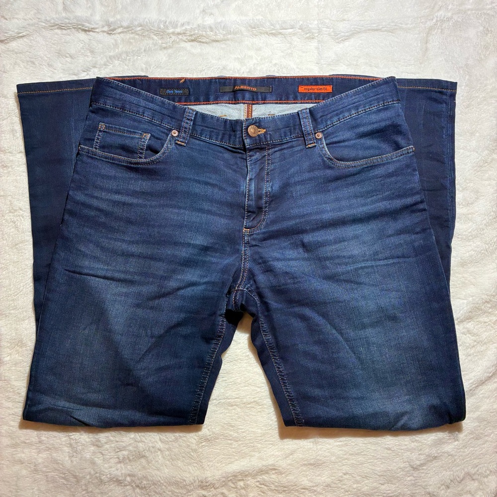 Alberto Slim Men's Blue Jeans Size W33 L32